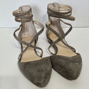 JESSICA Simpson JP-Zanka Suede Pointed Toe Flats